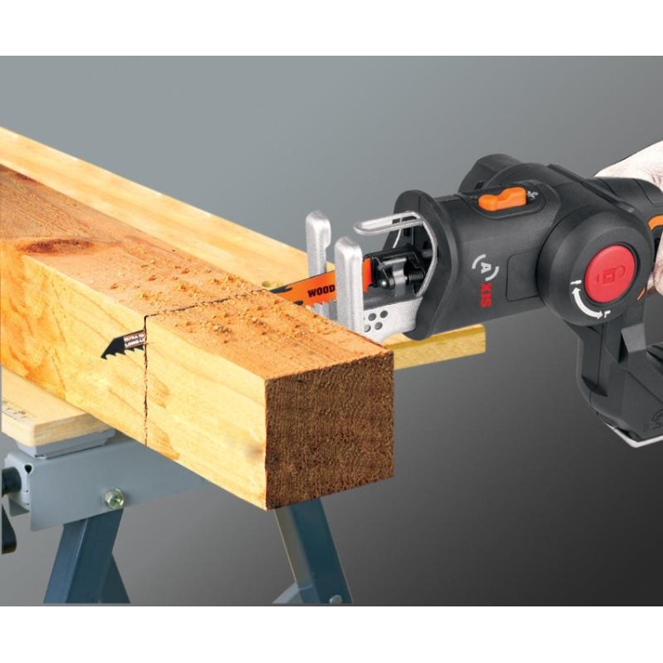 WORX WX550 Aku dvojkombinace - ocaska + přímočará pila, 1x2.0Ah - Powershare