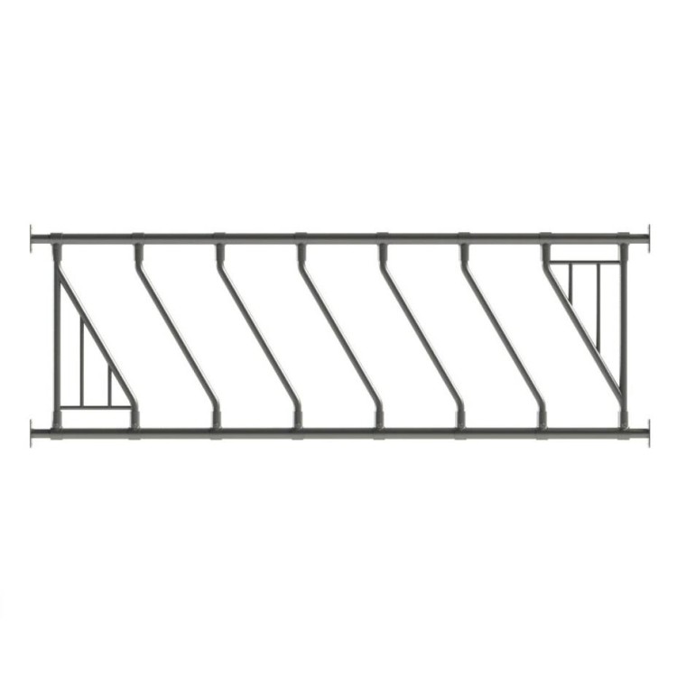 Stavitelná diagonální žlabová zábrana 4m - 8 hlav, žárově zinkované