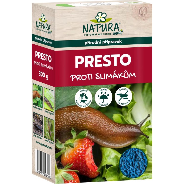 NATURA PRESTO Přírodní přípravek na slimáky a plzáky 300g