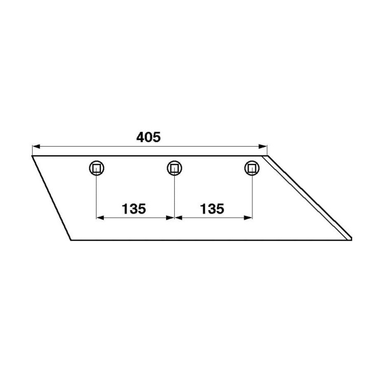 Kverneland 3352034 Ostří pravé 20"