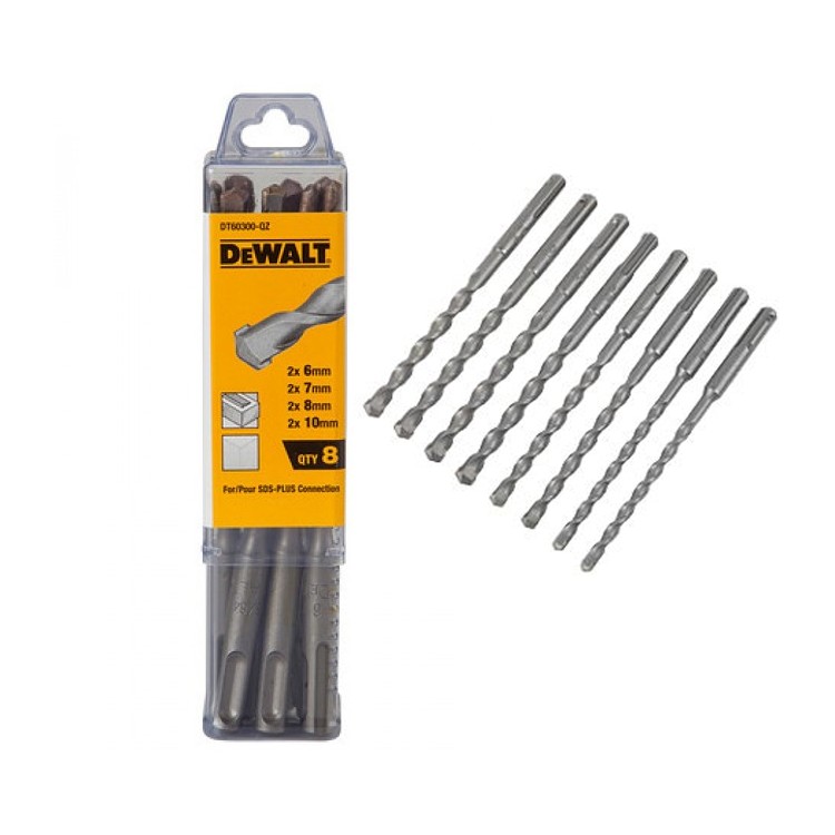 DEWALT DT60300 Sada vrtáků SDS Plus 8 dílů