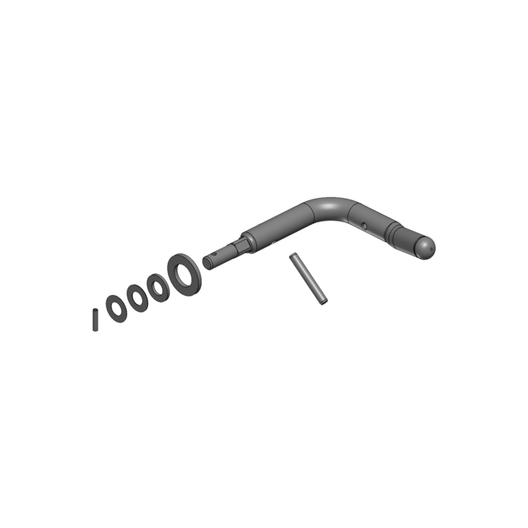 Sada páky odjišťování čepu