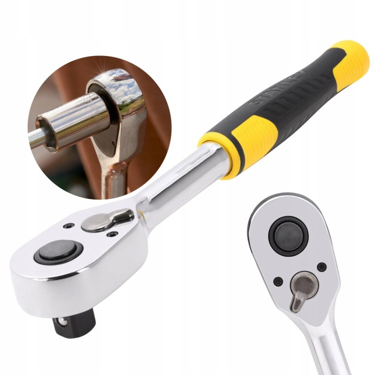 Stanley STMT82665-0 Račna 1/2" s bimateriální rukojetí 72 zubů