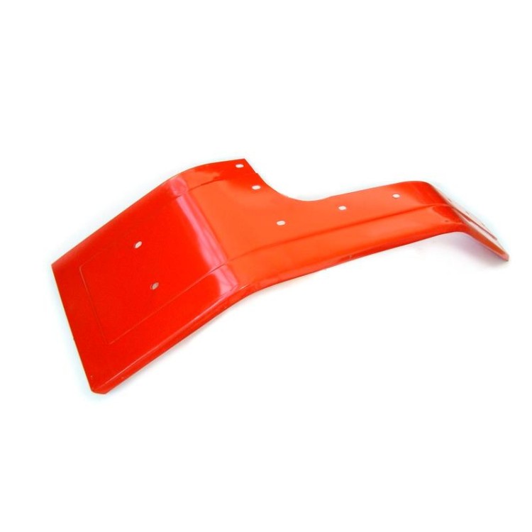 67457007 Blatník levý plechový vykrojený - lakovaný červený komaxit