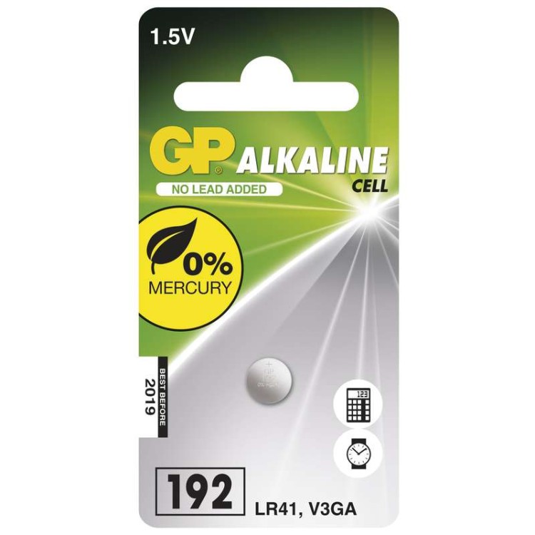 Baterie alkalická knoflíková GP 192F LR41 1ks