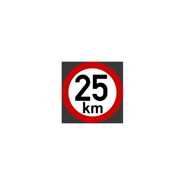 Samolepka 25 km/hod. 19 cm