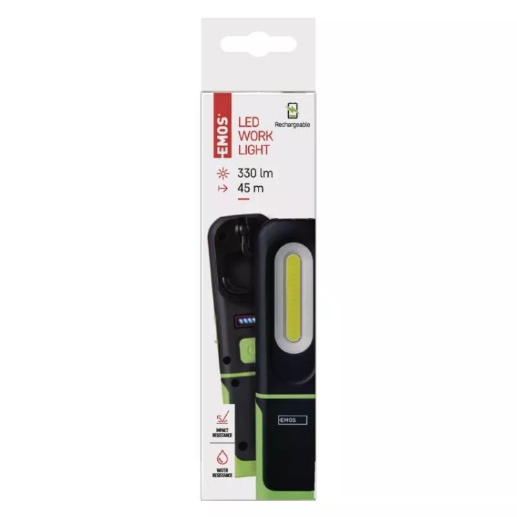 EMOS P4537 Nabíjecí svítilna COB LED + SMD LED, 330 lm, 1200 mAh