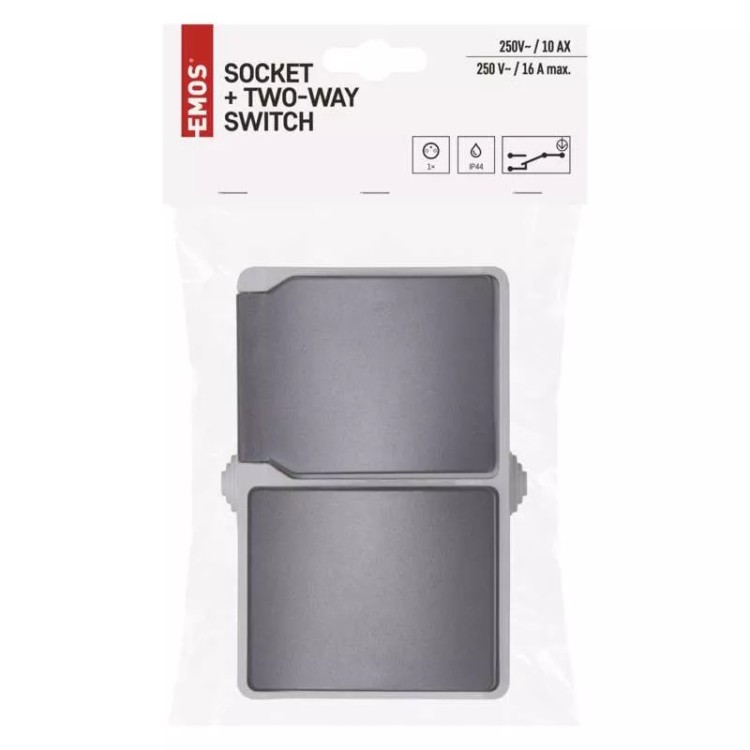 Emos A1397.4 Kombinace přepínače střídavého a zásuvky jednonásobné