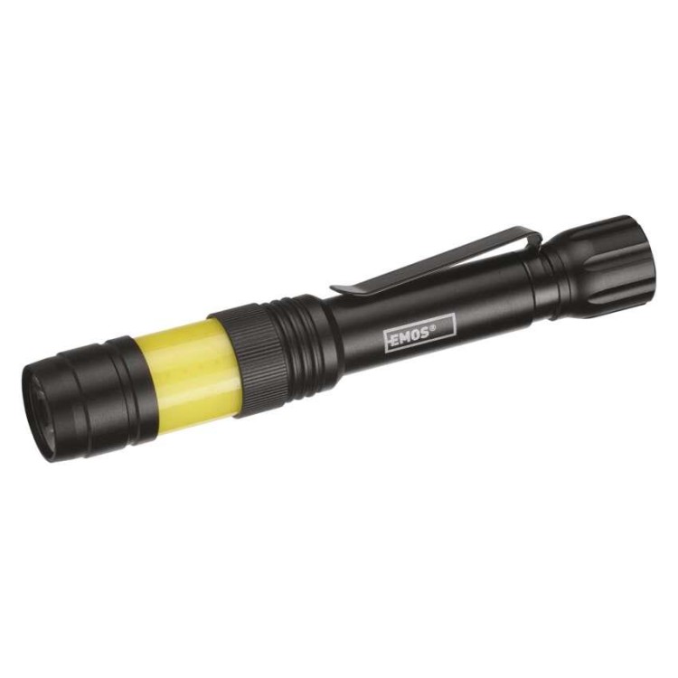EMOS P3112 Svítilna 360° COB LED kovová, 270 lm, 2x AA