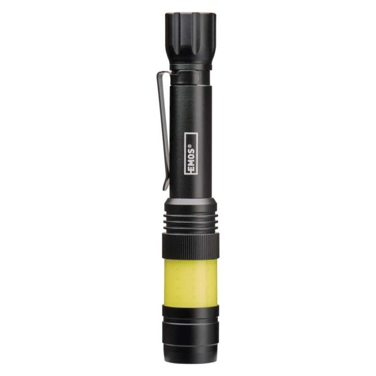 EMOS P3112 Svítilna 360° COB LED kovová, 270 lm, 2x AA
