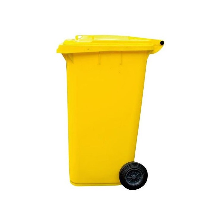 Popelnice 240 l PVC s kolečkama žlutá