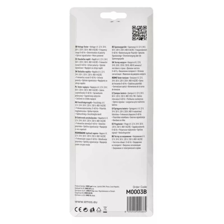 Emos M0003B Zkoušečka napětí VT-211