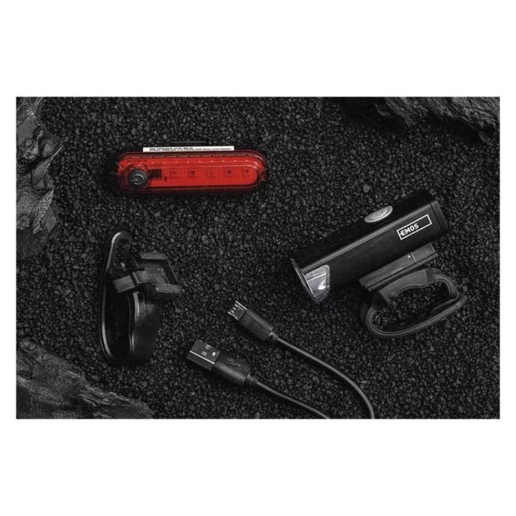 Emos P3923 Svítilna LED přední + zadní nabíjecí na kolo 90 Im