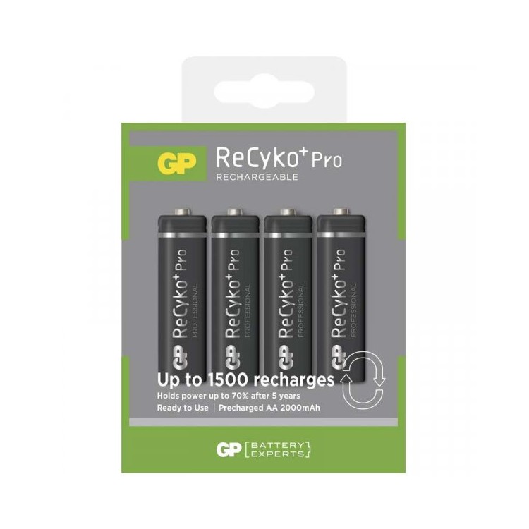 Nabíjecí baterie GP ReCyko+Pro HR6 (AA), 4 ks v blistru