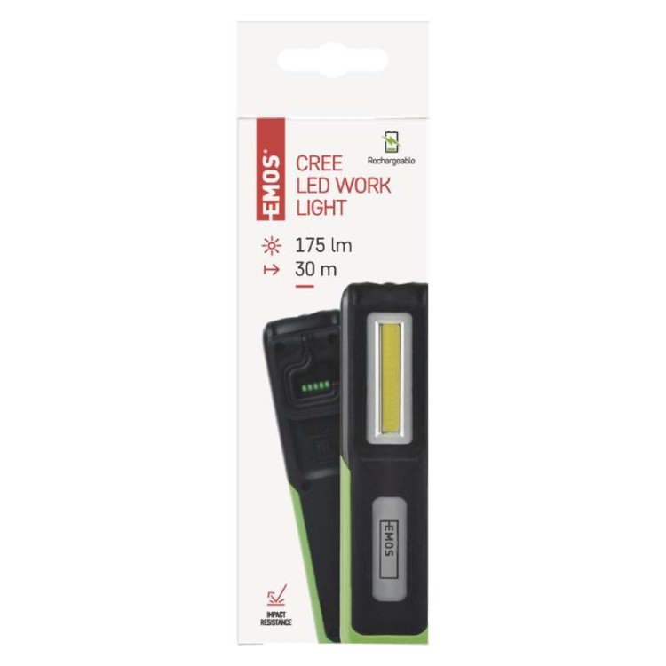 Nabíjecí svítilna LED P4530, 3 W COB + 3 W CREE