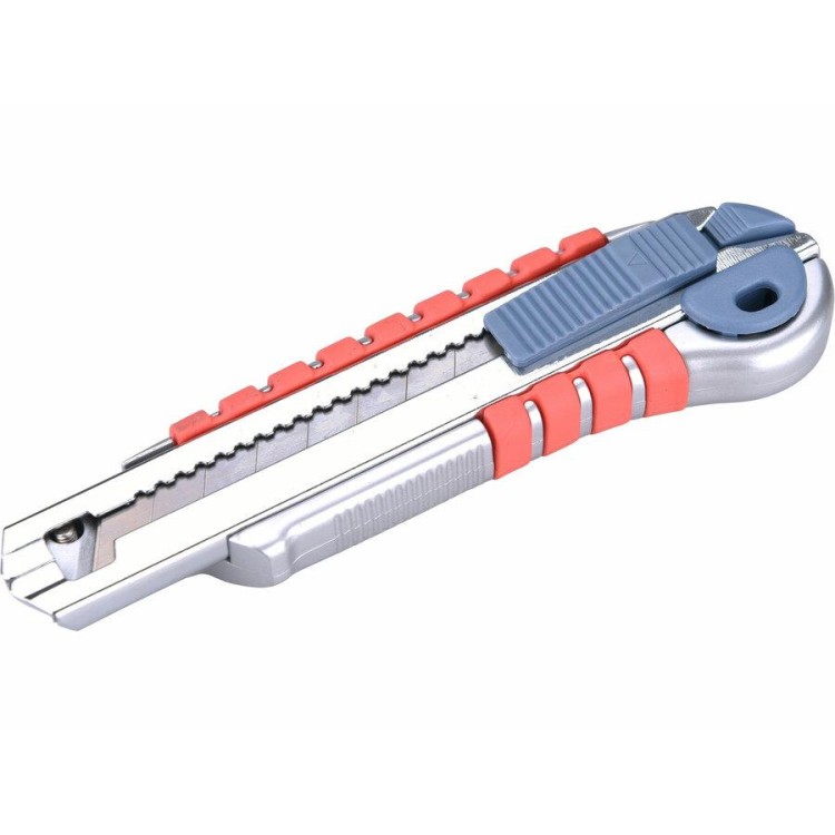 EXTOL 8855015 Nůž ulamovací s kovovou výstuhou a zásobníkem, 18mm Auto-lock