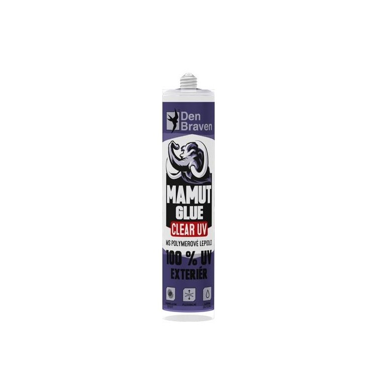 Den Braven 51933BD Mamut Glue Clear UV lepidlo 290ml bílý transparentní