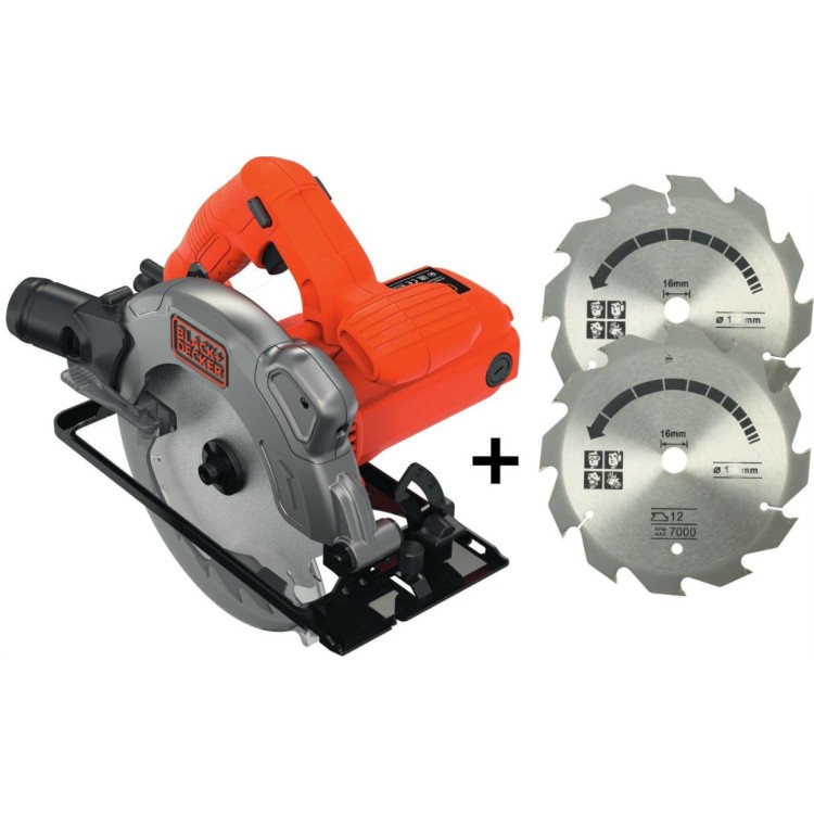 BLACK&DECKER CS1250LA Kotoučová pila 1250W + 2x kotouč