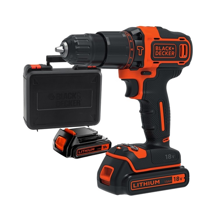 BLACK&DECKER BDCHD18KB Akuvrtačka 18V 1,5Ah Li-ion