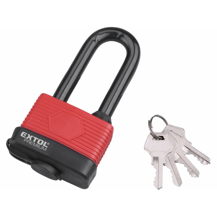 EXTOL PREMIUM 8857665 Zámek visací voděodolný, prodloužený, 65mm