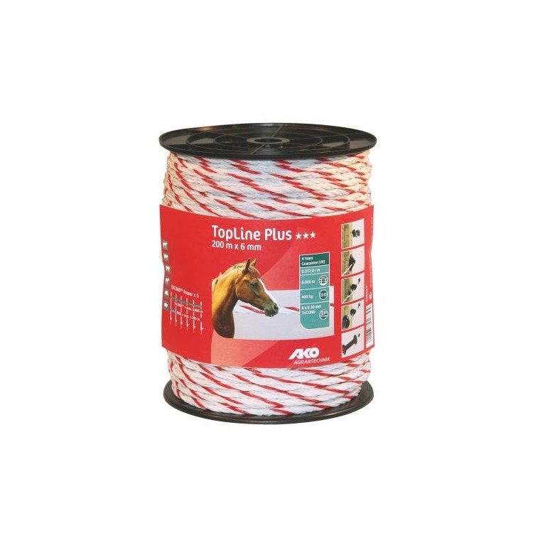 Lanko Top-line Plus 6mm 200m bílo-červené