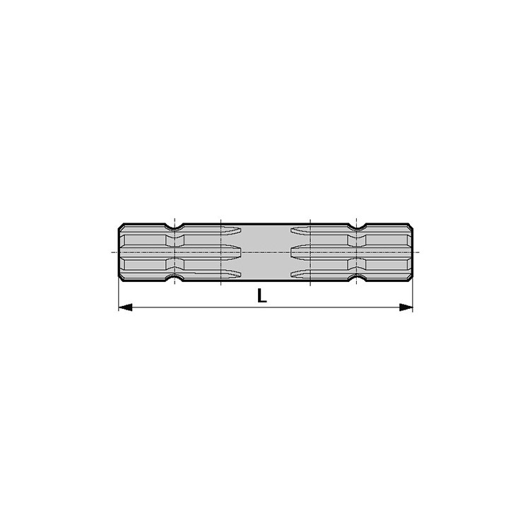 Hřídel drážkovaná 1 3/8" Z=6, 230 mm