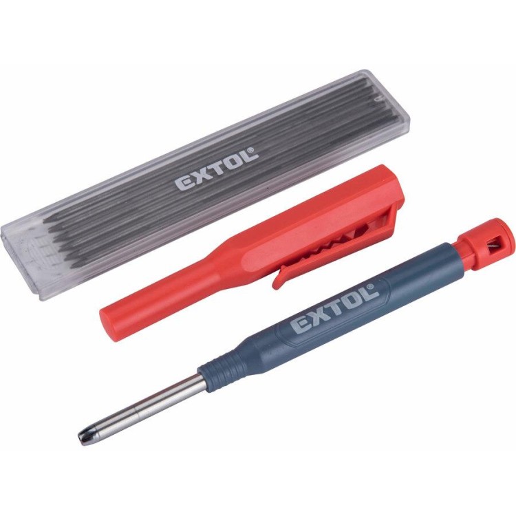 EXTOL 8853007 Tužka-značkovač s pouzdrem a vyměnitelnou tuhou, 2,8mm tvrdost HB