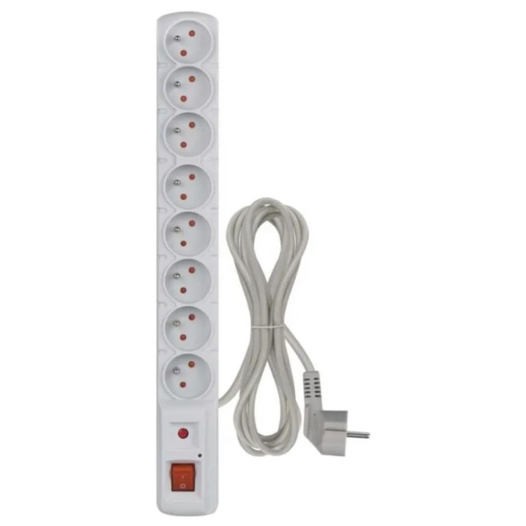 Emos P53898 Přepěťová ochrana 8 zásuvek 1,5 m + vypínač