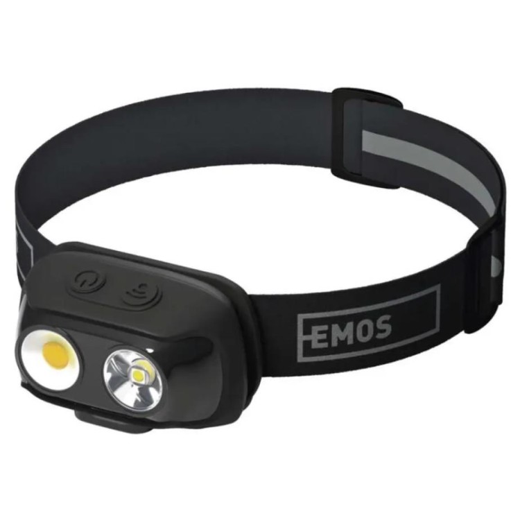 EMOS P3542 Svítilna čelovka LED 500lm, 130m, Li-pol 1200 mAh