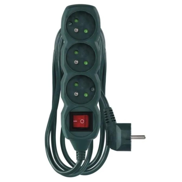 EMOS P1313RZ Kabel prodlužovací 3m, 3 zásuvky, s vypínačem