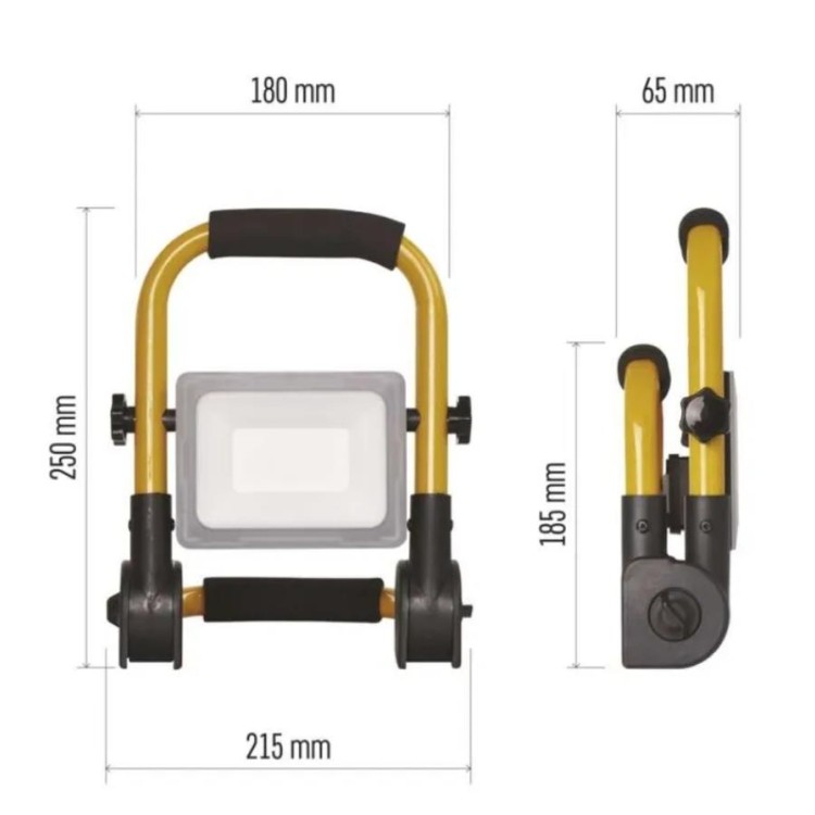 EMOS ZS3322 LED reflektor ILIO 21W, žlutý-černý, IP44, 1900 lm, neutrální bílá