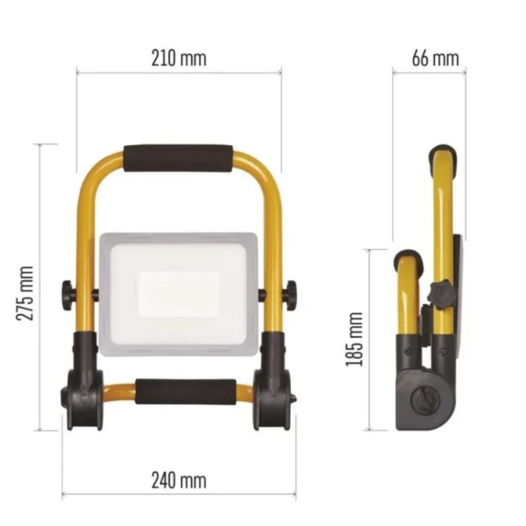 EMOS ZS3332 LED reflektor ILIO 31W, žlutý-černý, IP44, 2800 lm, neutrální bílá