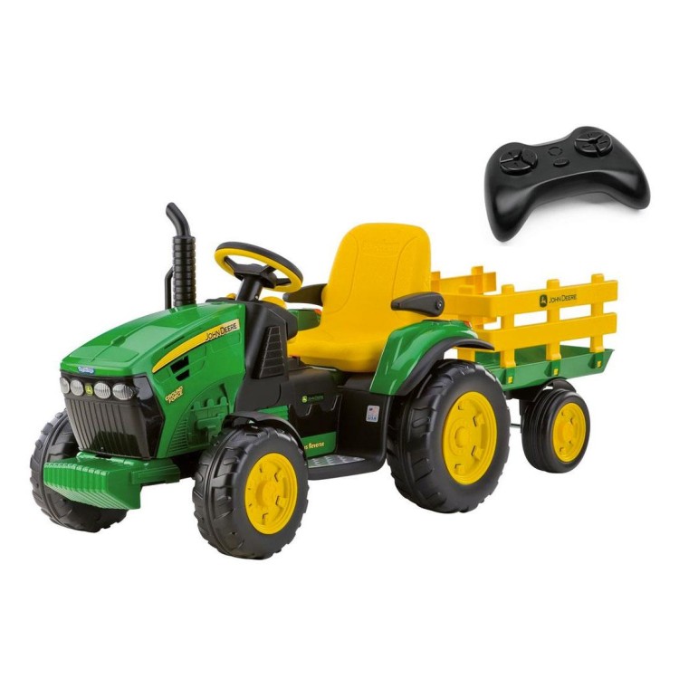Peg-Pérego IGOR0117Li Traktor elektrický JD s vlekem na dálkové ovládání