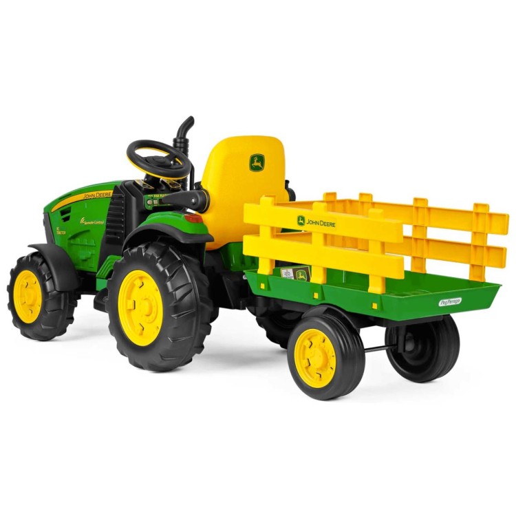 Peg-Pérego IGOR0117Li Traktor elektrický JD s vlekem na dálkové ovládání