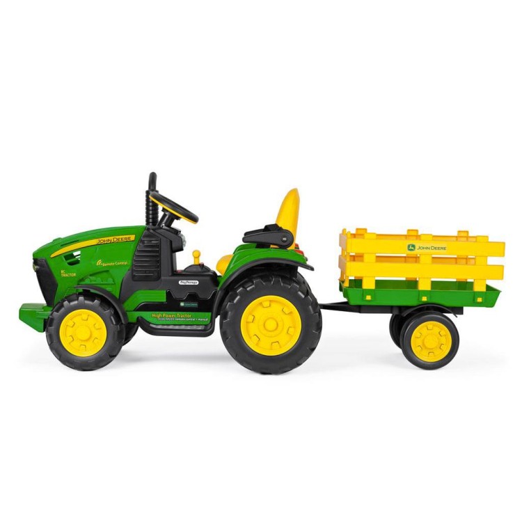 Peg-Pérego IGOR0117Li Traktor elektrický JD s vlekem na dálkové ovládání