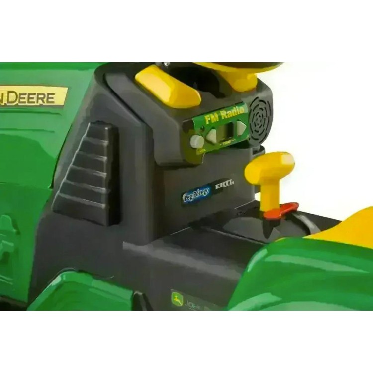 Peg-Pérego IGOR0117Li Traktor elektrický JD s vlekem na dálkové ovládání