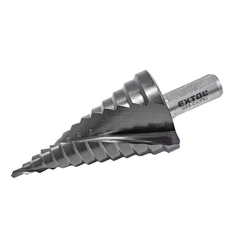 EXTOL INDUSTRIAL 8701195 Vrták stupňovitý s lamačem třísek, O 4-39mm/po 3mm, HSS