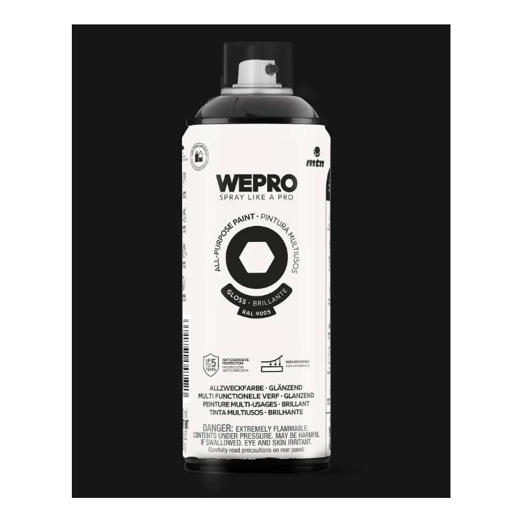 WEPRO WE-EX014WP9005 Sprej barva černá RAL9005 400ml