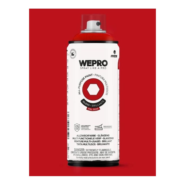WEPRO WE-EX014WP3020 Sprej barva červená RAL3020 400ml