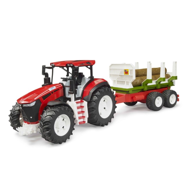 Bruder 3453 ROADMAX Traktor s přívěsem na dřevo a 3 klády