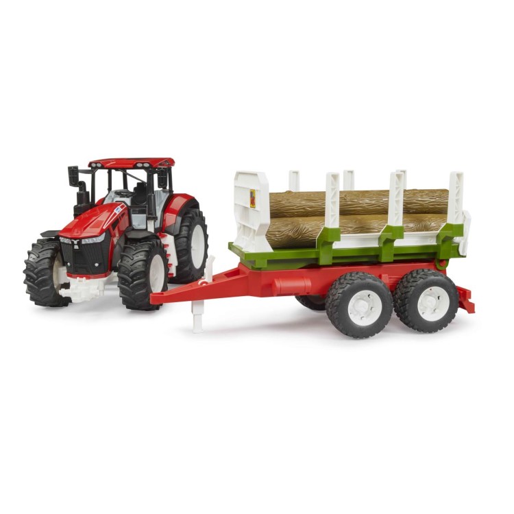 Bruder 3453 ROADMAX Traktor s přívěsem na dřevo a 3 klády