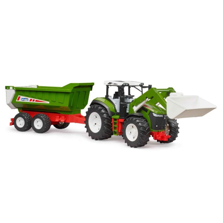 Bruder 3452 ROADMAX Traktor s čelním nakladačem a vozem