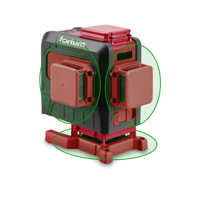 FORTUM Laser zelený 3D liniový, křížový samonivelační
