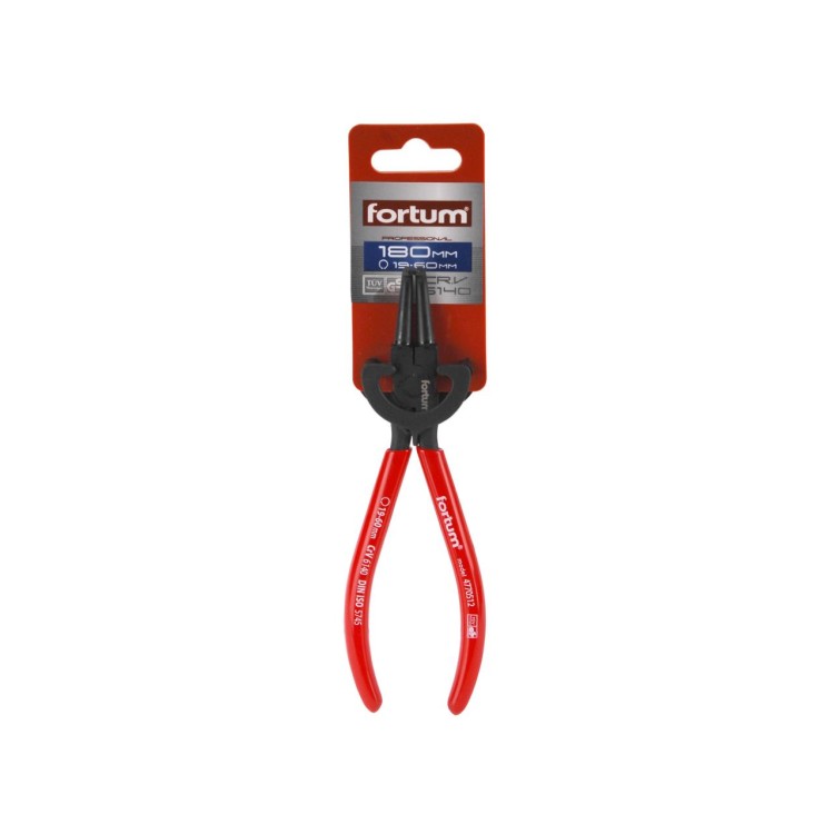 FORTUM 4770512 Kleště seeger zahnuté vnitřní, 180mm