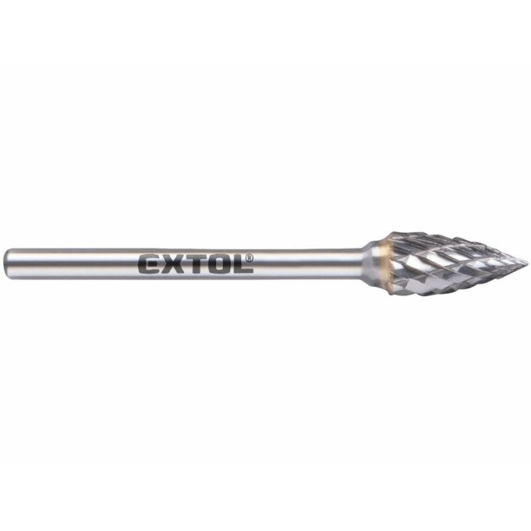 EXTOL 8703863 Fréza karbidová, ostrý oblouk, pr.6x13mm, pr.stopky 3mm