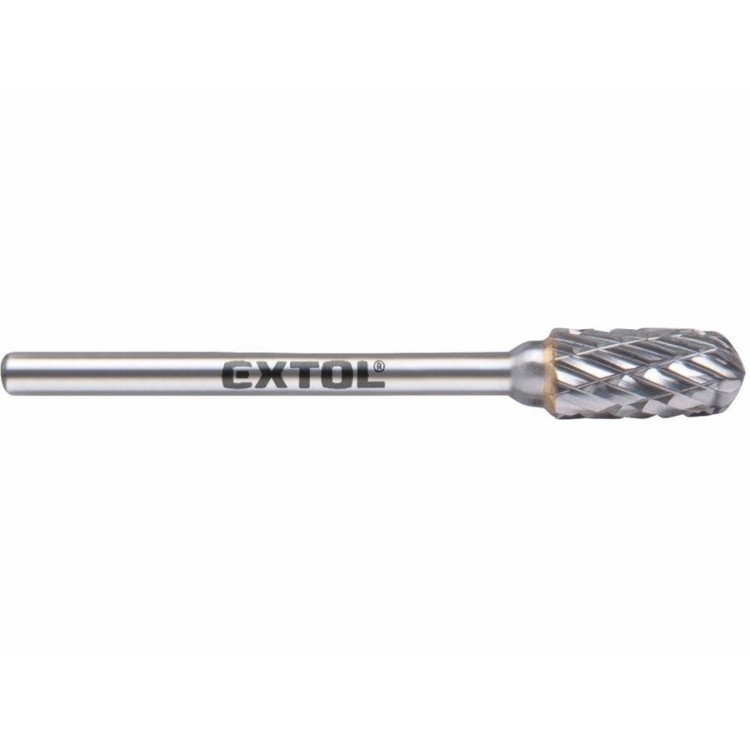 EXTOL 8703823 Fréza karbidová, válcová s kulovým čelem, pr.6x13mm, pr.stopky 3mm