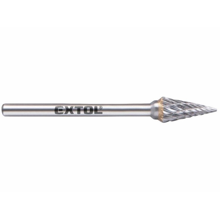 EXTOL 8703893 Fréza karbidová, konická - jehlan pr.6x13mm, pr.stopky 3mm
