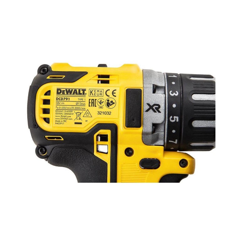 DeWALT DCD791NT Aku vrtačka bezuhlíková 18 V XR bez aku