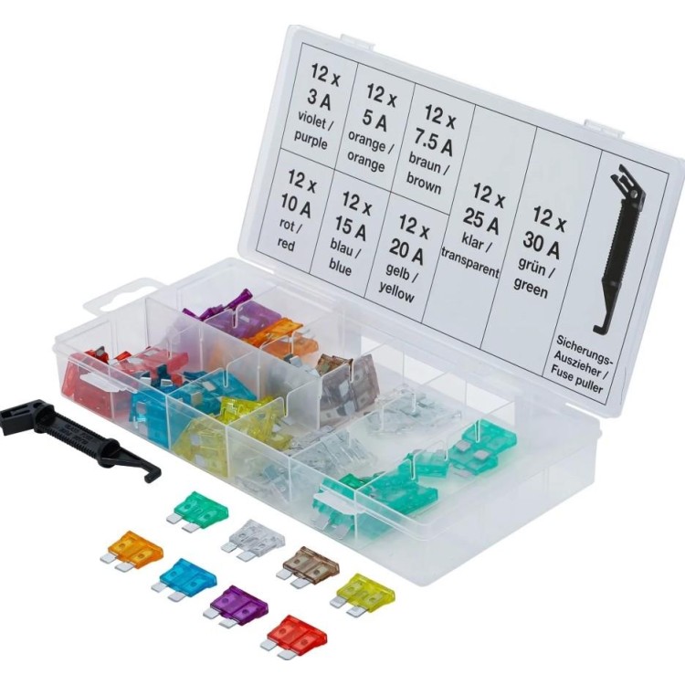 BGS Technik BGS108126 Pojistky ploché sada 96 dílů