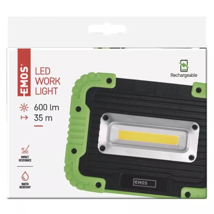 Emos P4534 LED Nabíjecí pracovní reflektor 600 lm, 3000 mAh